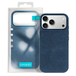 Silicone Leather Design Case for Apple iPhone 17 Pro Blue